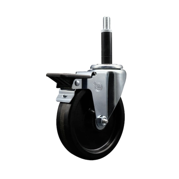 5'' Phenolic Swivel 3/4'' Expanding Stem Caster with Brake